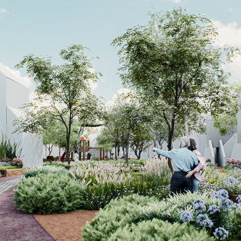 Edelstenenbuurt - rain garden visualization